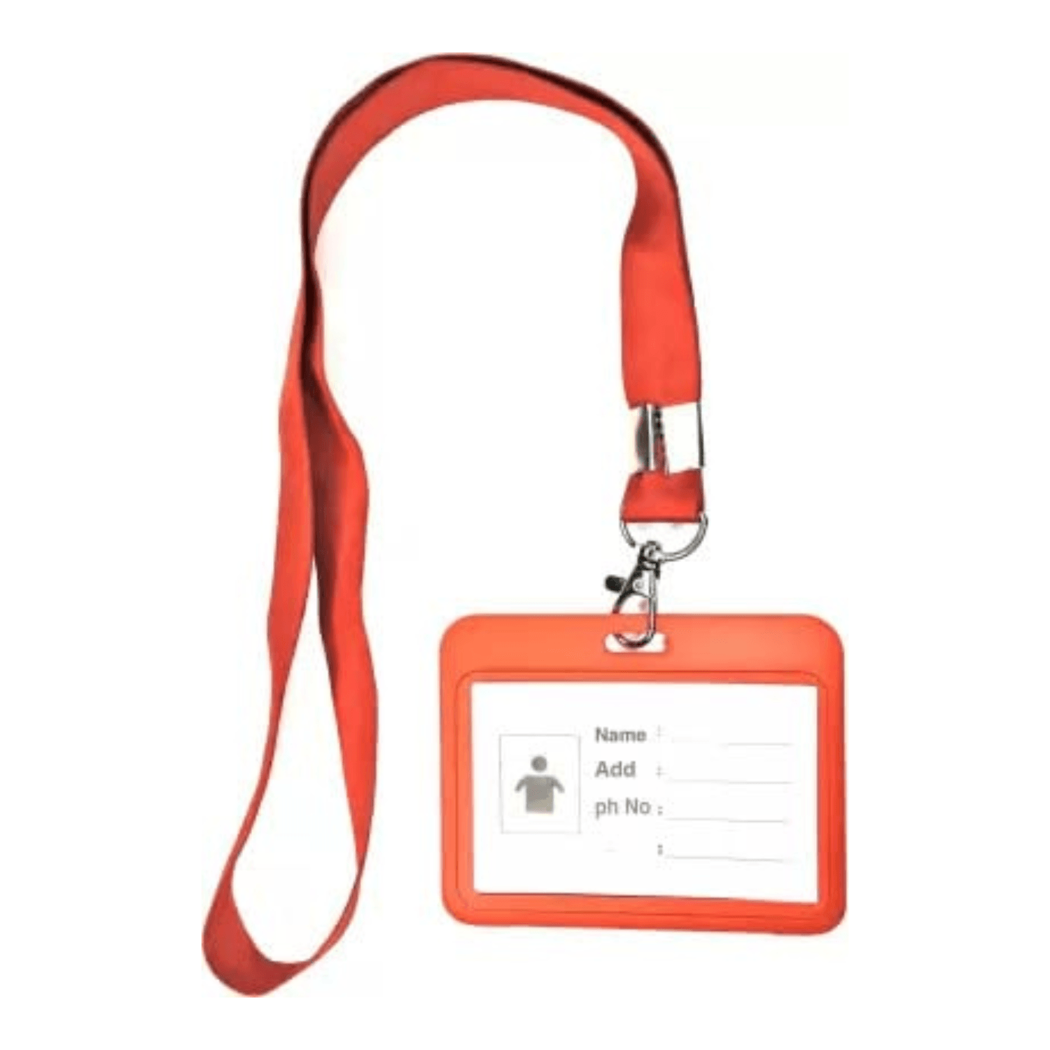 Buy Deys Stationery Store Red Plastic id Card Badge Holder Horizontal